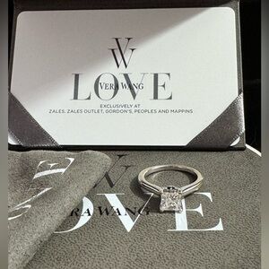 Vera Wang 14K White Gold Love Collection Diamond & Sapphire Engagement Ring 6